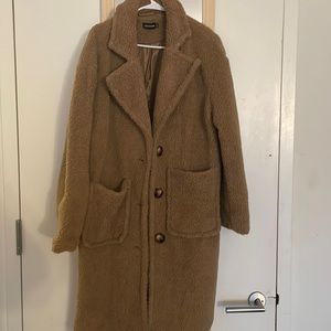 Women’s camel Teddy Coat